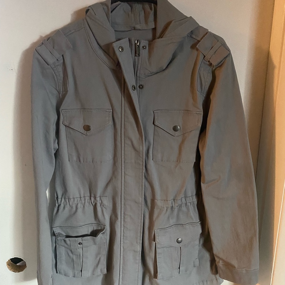 Hooded grey jacket like new only worn once